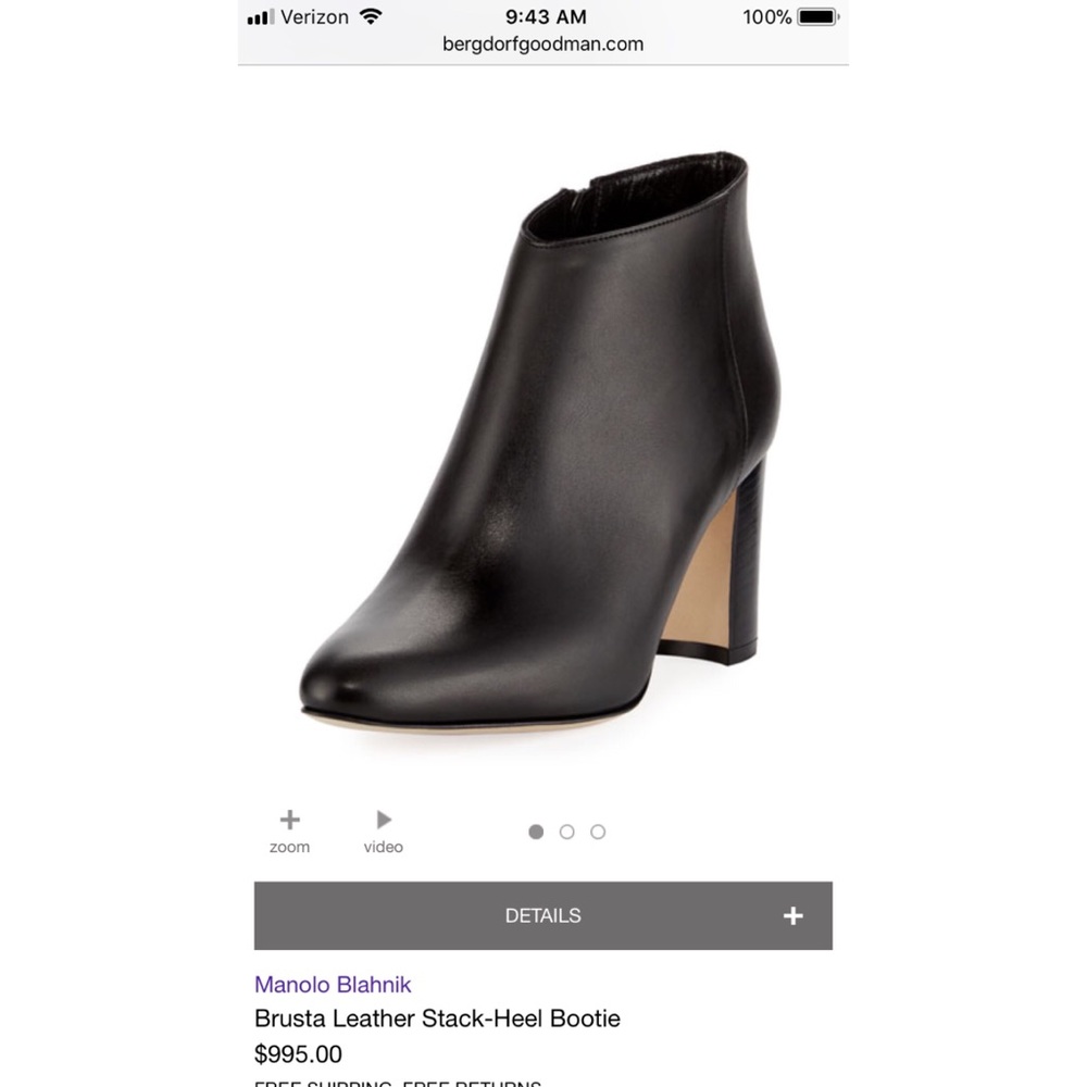 Manolo Brusta stack heel, worn once. Fits like 9.5